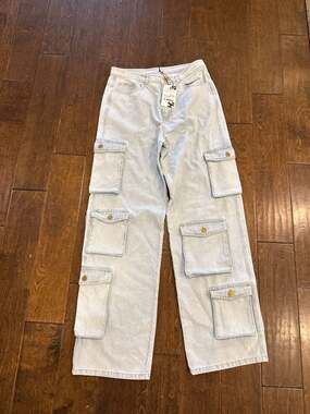H2OFagerholt Gad Cargo Jeans Light Blue Denim Size M